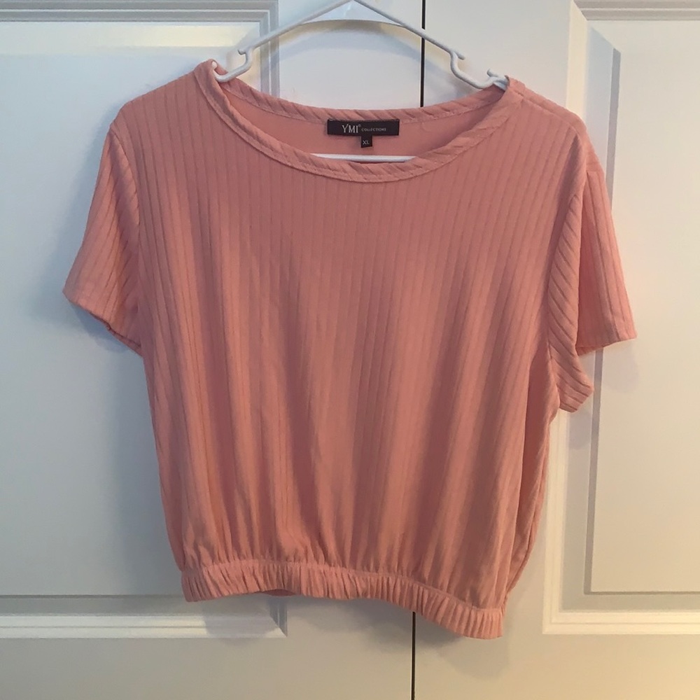 Extra large, light pink YMI short sleeved tee